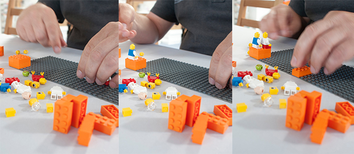 drie stappen naar een model bij de Lego Serious Play methode